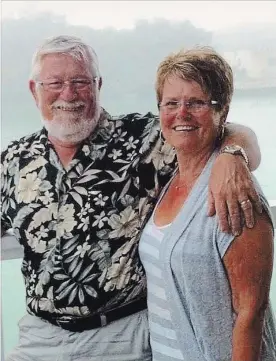  ??  ?? Howard and Judy Morton at their condo in Florida.