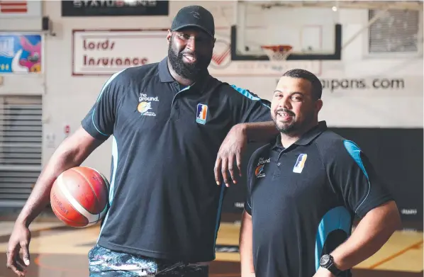  ??  ?? Nate Jawai has returned to the Cairns Marlins, reuniting with former teammate and now Marlins head coach Kerry Williams. Picture: Brendan Radke
