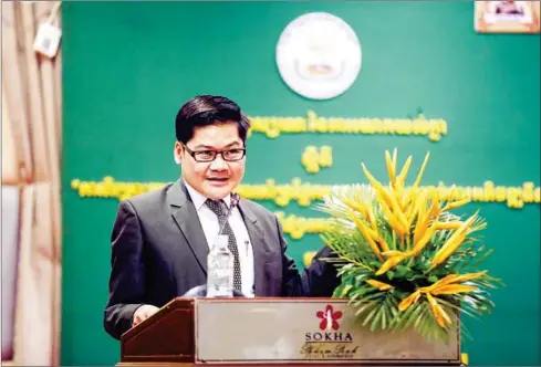  ?? HEAN RANGSEY ?? Sou Socheat, director-general of the Securities and Exchange Commission of Cambodia.