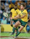  ??  ?? Bernard Foley is back in the hotseat of the Wallabies backline.