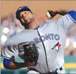  ?? Associated Press photo ?? Toronto Blue Jays starting pitcher Francisco Liriano throws during the second inning of a baseball game against the Detroit Tigers, Saturday in Detroit.