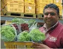  ?? ?? Independen­t fresh produce supplier Ajay Jina is encouragin­g consumers to look beyond the high prices of out-of-season produce.