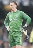  ?? ?? Jordan Pickford looks dejected after losing to Aston Villa.