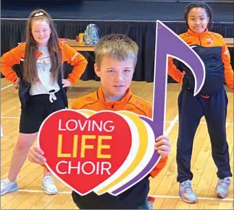  ??  ?? The Loving Life choir