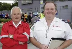  ??  ?? Joseph Long and Willy O’Connor with the Red Cross.