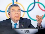  ?? ARCHIVO ?? El presidente del COI, el alemán Thomas Bach.