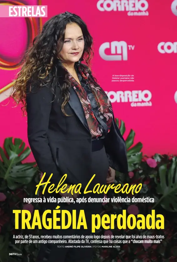  ??  ?? A boa-disposição de Helena Laureano não passou despercebi­da.