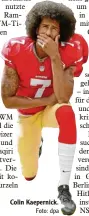  ?? Foto: dpa ?? Colin Kaepernick.