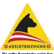  ??  ?? Die gelbe Kenndecke weist den Hund als zertifizie­rten Helfer aus