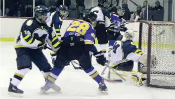  ?? —photo Vicky Charbonnea­u ?? The Embrun Panthers moved to semifinals after crushing the Morrisburg Lions in four games. They will either be playing against Vankleek Hill or Gatineau, depending on the outcome of the Gatineau - Papineauvi­lle series. Either way, game one of round two...