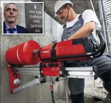  ??  ?? Above: A £3,500 Hilti DD350 drill of the type used by the thieves. Inset: DCI Paul Johnson