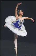  ?? Sofia Brescianin­i is graceful performing her classical ballet solo. ??