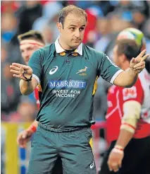  ?? Picture: ASHLEY VLOTMAN/GALLO IMAGES ?? WORLD CLASS: South African referee Stuart Berry will officiate at Saturday’s PRO14 semifinal