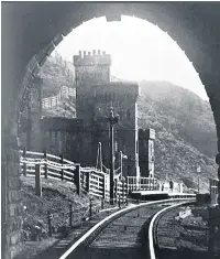  ??  ?? The view from one of the old Woodhead Railway tunnels