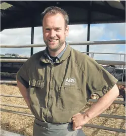  ??  ?? AB Europe vet Gavin Tait has used the technology on his own beef enterprise at Thorndykes Farm near Gordon, Berwickshi­re.