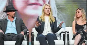  ?? RICHARD SHOTWELL/INVISION/AP ?? Skeet Ulrich, from left, Elizabeth Smart and Alana Boden attend the “I Am Elizabeth Smart” panel during the 2017 Summer TCAs on July 28, 2017, in Beverly Hills, Calif.