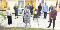  ??  ?? Far left, the Mayor of Bath, Cllr Manda Rigby, and city MP Wera Hobhouse open the trauma support centre