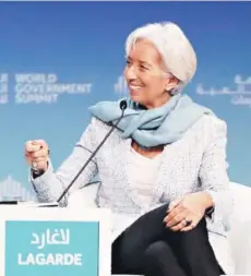  ??  ?? Christine Lagarde, directora gerente del FMI.