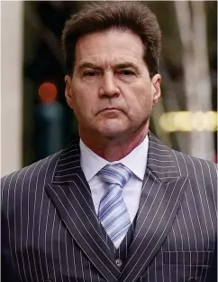  ?? ?? Legal wrangle: Dr Craig Wright, from Australia, arrives at the high court in London yesterday for his case