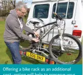  ?? ?? Offering a bike rack as an additional cost-option will help to preserve your vehicle interior and gives you an upsell