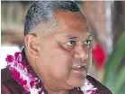  ??  ?? American Samoa’s new governor, Lemanu Peleti Mauga