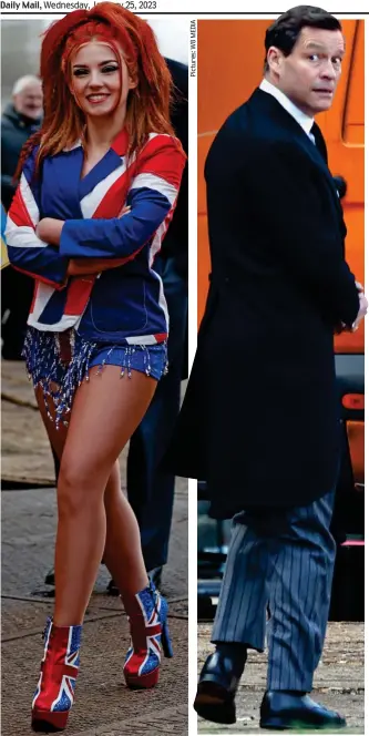  ?? ?? Lookalike: Ginger Spice actress and Dominic West as Prince Charles yesterday