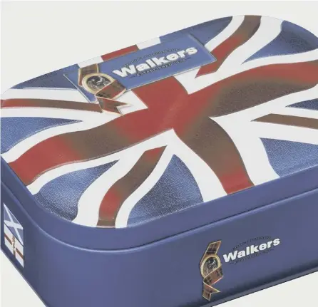  ??  ?? 0 Some Nationalis­ts were offended by a Union Jack flag on a Walker’s shortbread tin on sale in Germany
