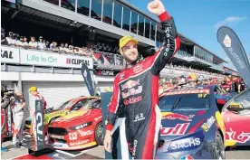  ?? Picture / Photosport ?? Shane van Gisbergen owes fellow Kiwi driver Scott McLaughlin a favour.