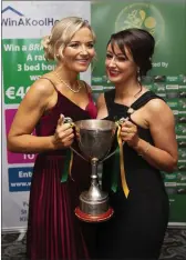  ??  ?? Tara Toole and Lorna Collier enjoying the Kilcoole GAA Club awards night last weekend.