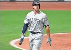  ?? DAVID RICHARD, USA TODAY SPORTS ?? After hitting .329 with 30 homers the first half, Yankees rookie Aaron Judge entered Thursday at .167 with five homers since.