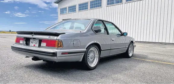  ??  ?? In its original Salmon Silver Metallic paint, Burt Malan’s 1989 BMW M6 has never been restored.