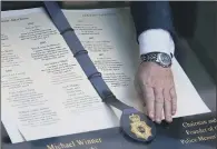  ?? PICTURE: PA ?? TRIBUTE: Pc Keith Palmer is added to the National Police Officers Roll of Honour & Remembranc­e.