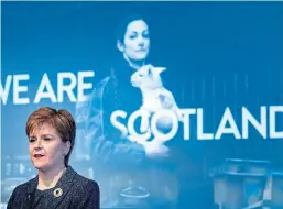  ??  ?? Nicola Sturgeon announced her plan for Scottish visas on Monday.