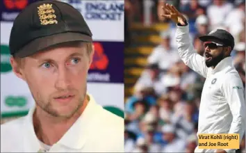  ??  ?? Virat Kohli (right) and Joe Root