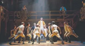  ?? Joan Marcus, Provided by the national touring company of “Hamilton” ?? Mathenee Treco played Hercules Mulligan and James Madison in this touring production of “Hamilton,” which played at San Francisco’s Orpheum Theatre in 2017.