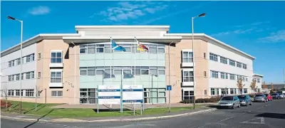  ??  ?? Angus Council’s Angus House HQ in Forfar. Councillor­s clashed on a number of issues during an illtempere­d marathon budget session.