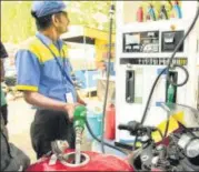  ?? MINT ?? Petrol is currently selling at ₹69.59/litre in Delhi and diesel at ₹62.29/litre despite crude oil prices slumped by over 48%.