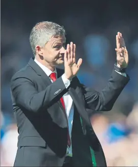  ?? FOTO: GETTY ?? Solskjaer se disculpó con la hinchada del United que se desplazó a Goodison Park