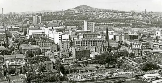  ?? ?? Taken in July 1975, this archive image captures an aerial view of Dundee’s Perth Road area looking towards the Law – see below.