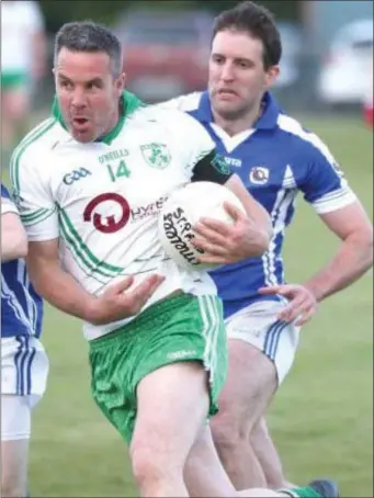  ??  ?? Niall Mooney was in superlativ­e form in the St Patrick’s forward line.