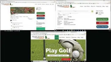  ?? SUBMITTED PHOTO ?? A screen grab of the Ready to Play golf website. The new service helps golfers search for playing partners.