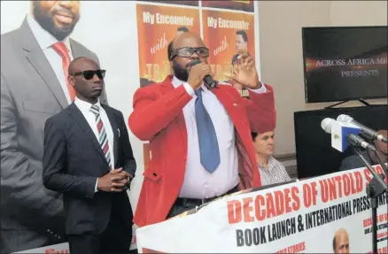  ??  ?? MATTER OF FAITH: Apostle Paul Akarigbo hit out at various church leaders over their ostentatio­us lifestyles and lack of support for the poor during his book launch in Randburg this past weekend.