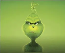  ?? Illuminati­on/Universal Pictures photo ?? Benedict Cumberbatc­h is the voice of the Christmas villain you love to hate in “Dr. Seuss’ The Grinch.”