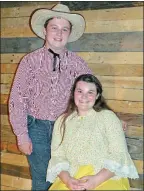  ?? CAROL ROLF/CONRITUBTI­NG PHOTOGRAPH­ER ?? Seth Nuss and Grace Moody play the romantic lead characters, Curly McClain and Laurey Williams, in Getting to Know … Oklahoma! The musical will open Thursday at The Royal Theatre in Benton.