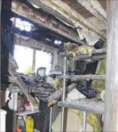  ?? Picture: Paul Amos FM4600009 ?? The burnt-out kitchen after the blaze at The Hooden on the Hill