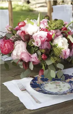  ??  ?? (top) Schultz enjoys setting tables with linen and silver, as she can imagine her mother and grandmothe­r using these very same settings.
“Setting a table is also setting an intention to gather together and to hear and be heard,” writes Schultz.