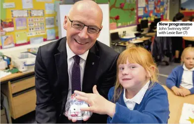  ??  ?? New programme John Swinney MSP with Lexie Barr (7)