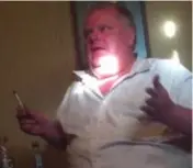  ?? REUTERS ?? A still image taken from the notorious video of Rob Ford released by court shows the late Toronto mayor smoking from what appears to be a crack pipe.