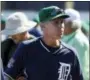  ?? CARLOS OSORIO — THE ASSOCIATED PRESS FILE ?? In this file photo, Detroit Tigers assistant to the general manager Alan Trammell ilooks on before a spring training exhibition baseball game against the Washington Nationals in Lakeland, Fla.