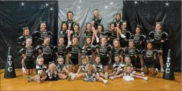  ?? SUBMITTED PHOTO ?? The Tri-Valley Cheer Club, the Twisters, earned a bid to compete at nationals at the Quest Recreation­al Championsh­ip in Disney for a second year in a row. Nationals will be held mid-April in Orlando, Fla.